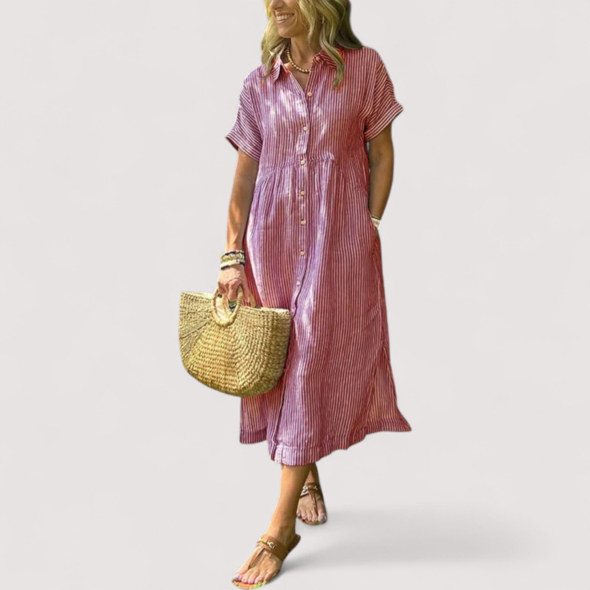 Rea™ | gestreiftes Hemdkleid