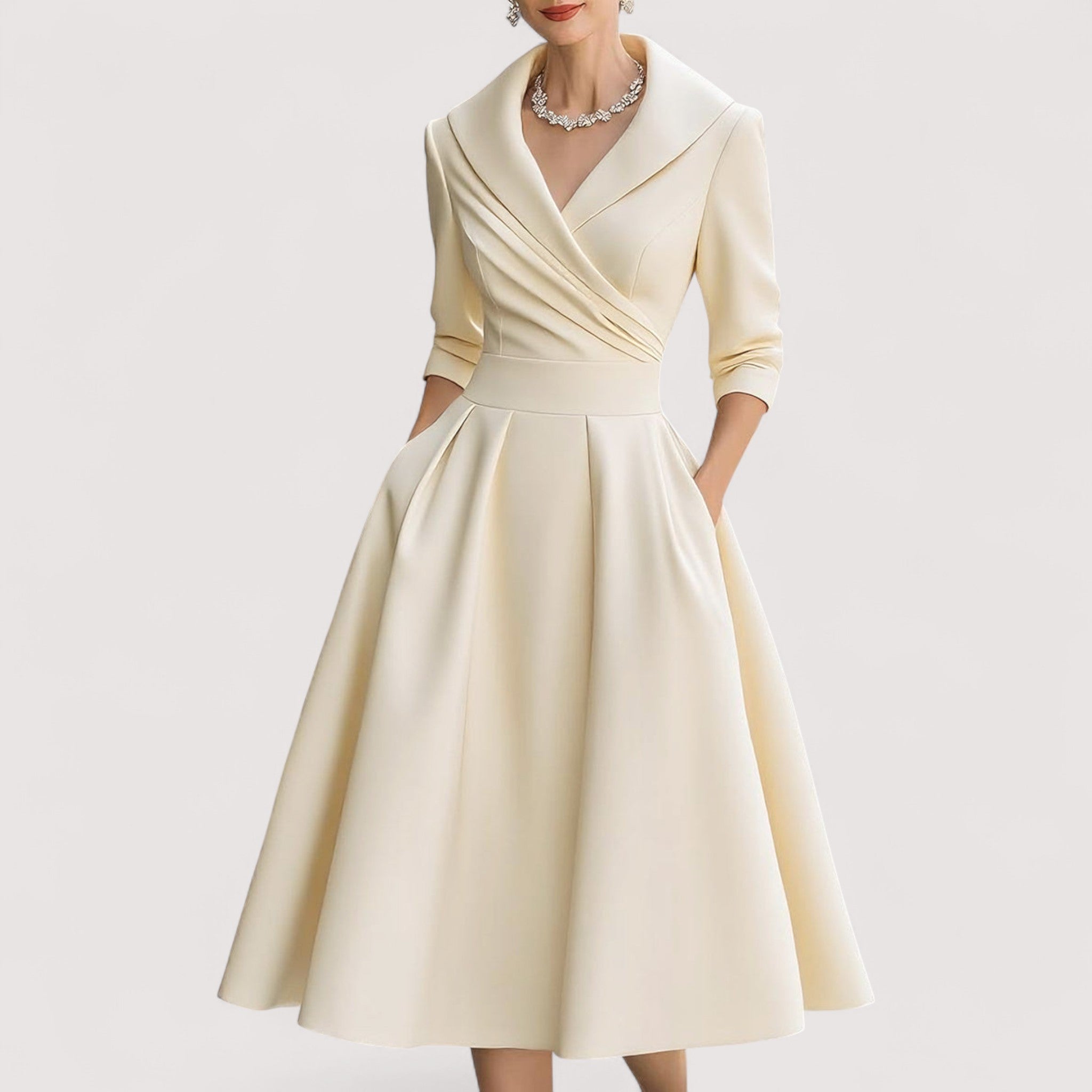 Lorenza™ | Midi-Satin-Kleid