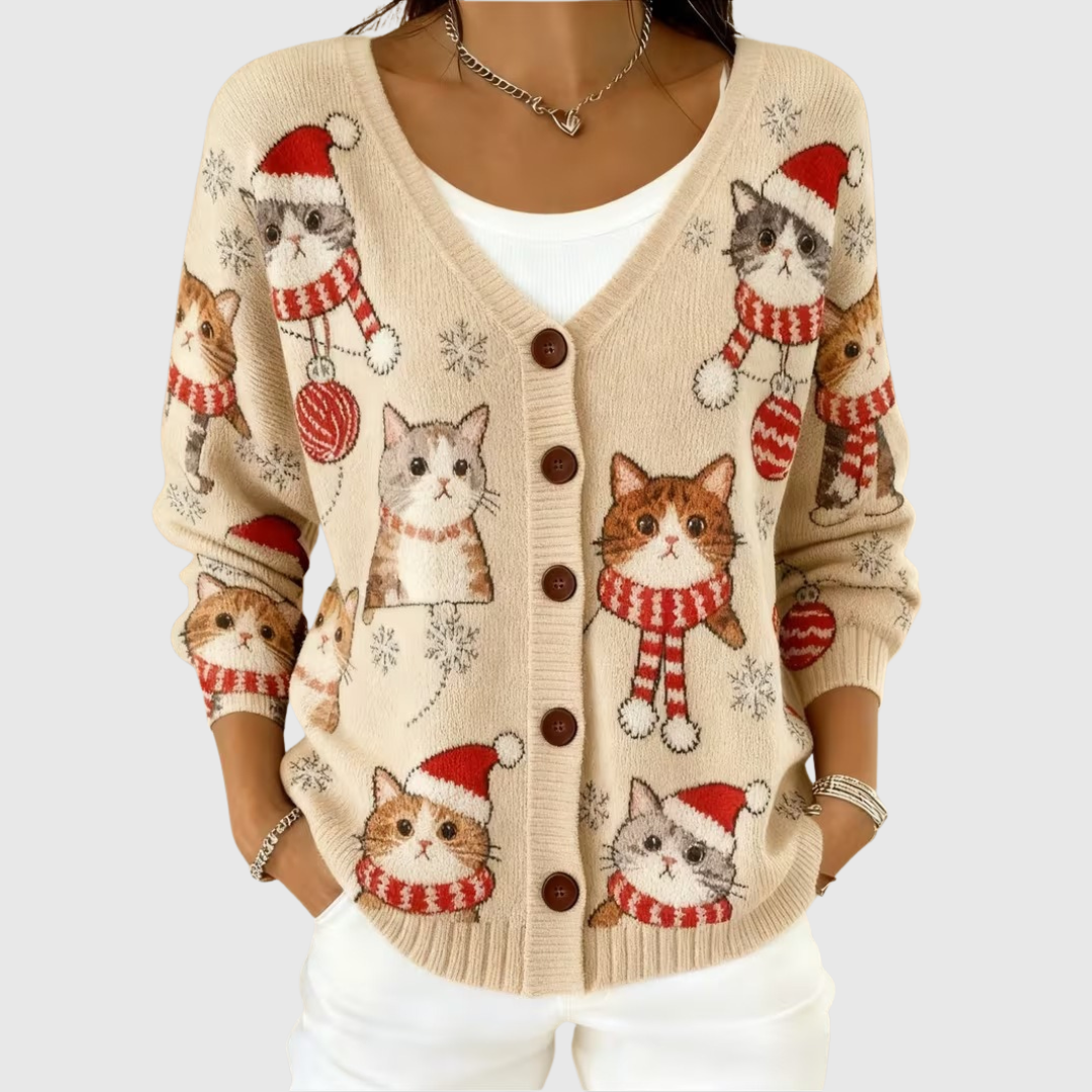 Charlotte – Bequemer geknöpfter Strickcardigan von Amora Bern