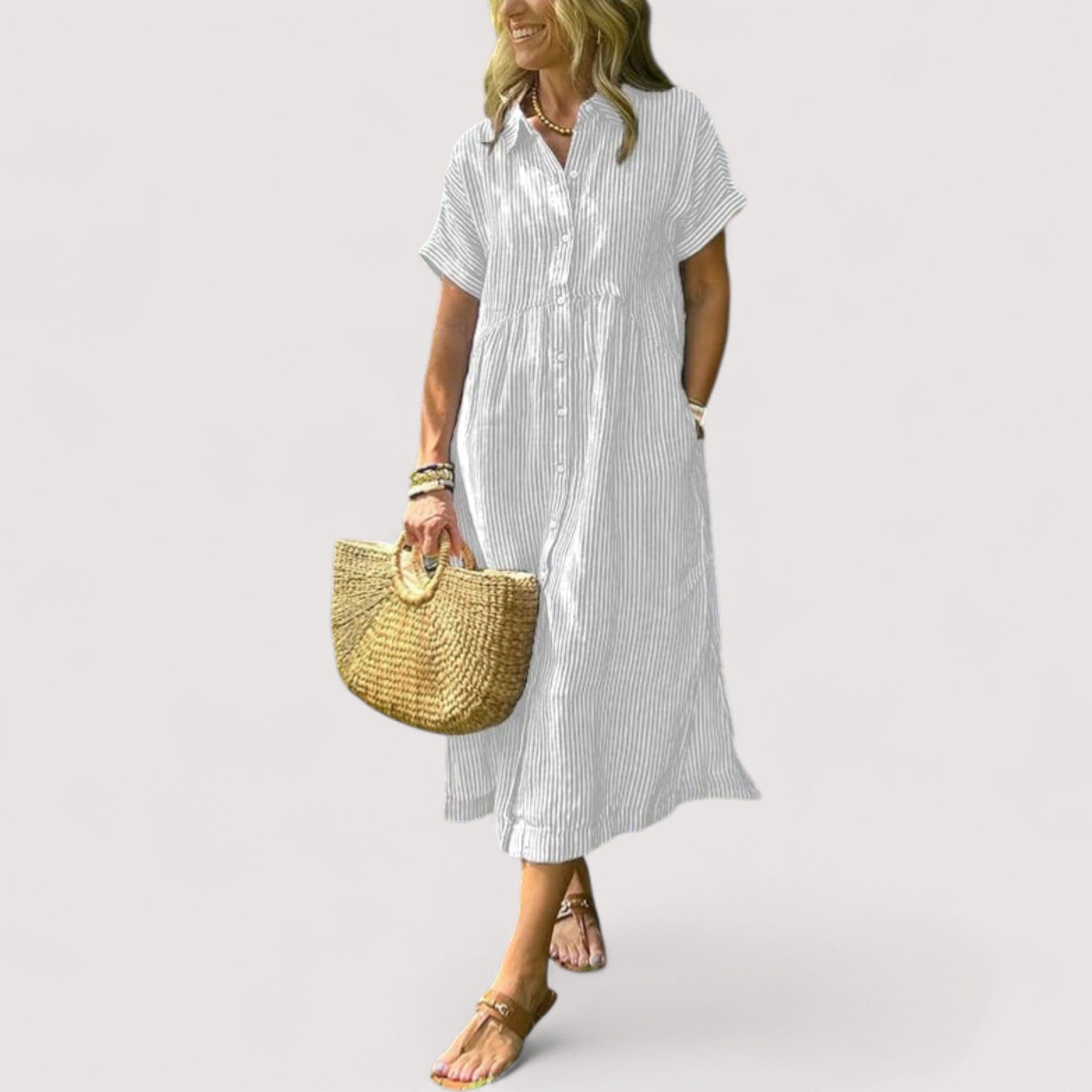 Rea™ | gestreiftes Hemdkleid