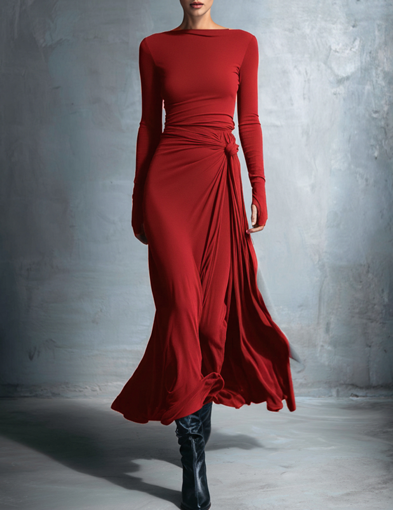 Noémie™ | Maxikleid mit seitlichem Knoten