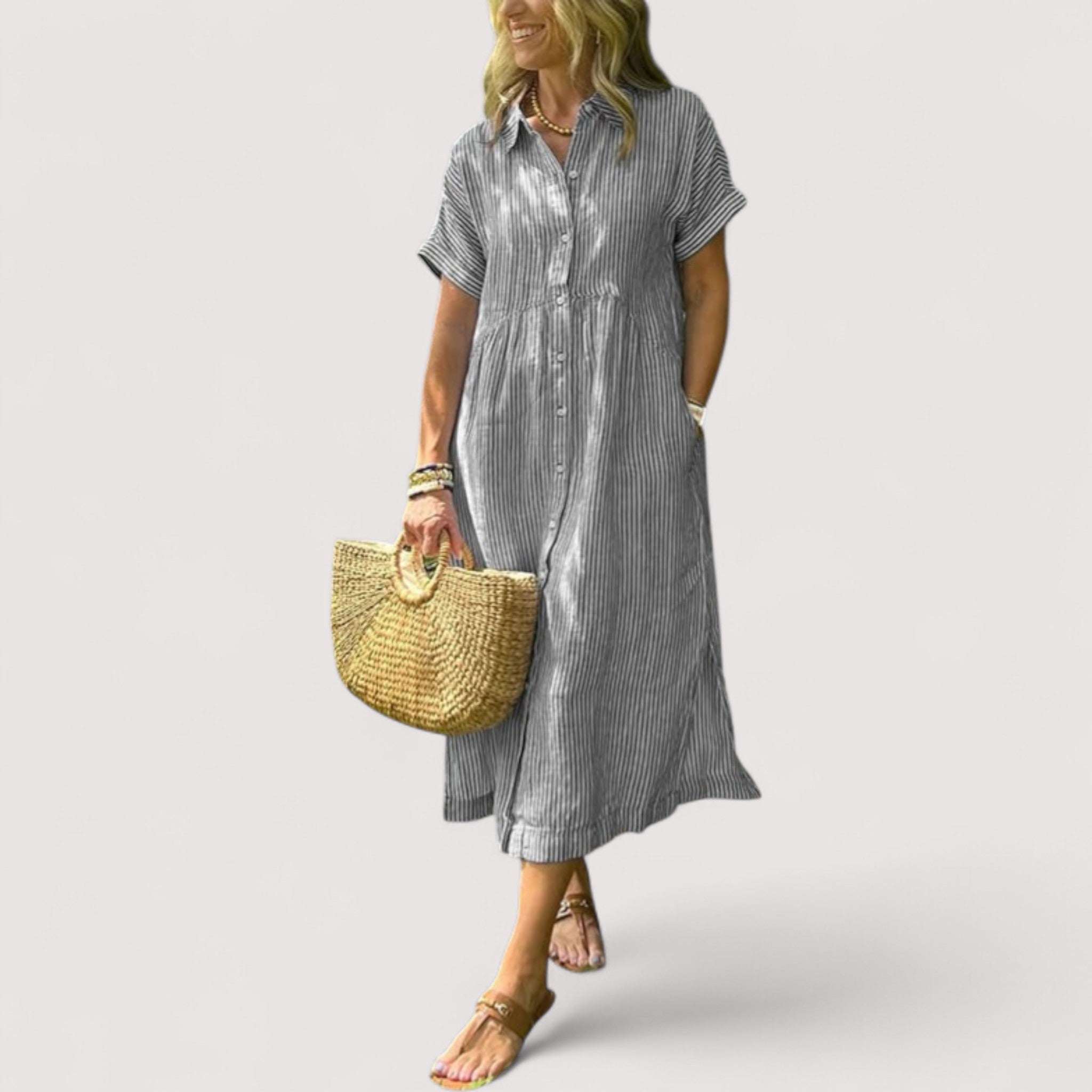 Rea™ | gestreiftes Hemdkleid