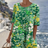 Elena™ | Elegantes geblümtes Sommerkleid in Midi-Länge