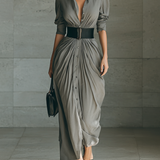 Zoe™ | Plissiertes Maxikleid