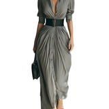 Zoe™ | Plissiertes Maxikleid
