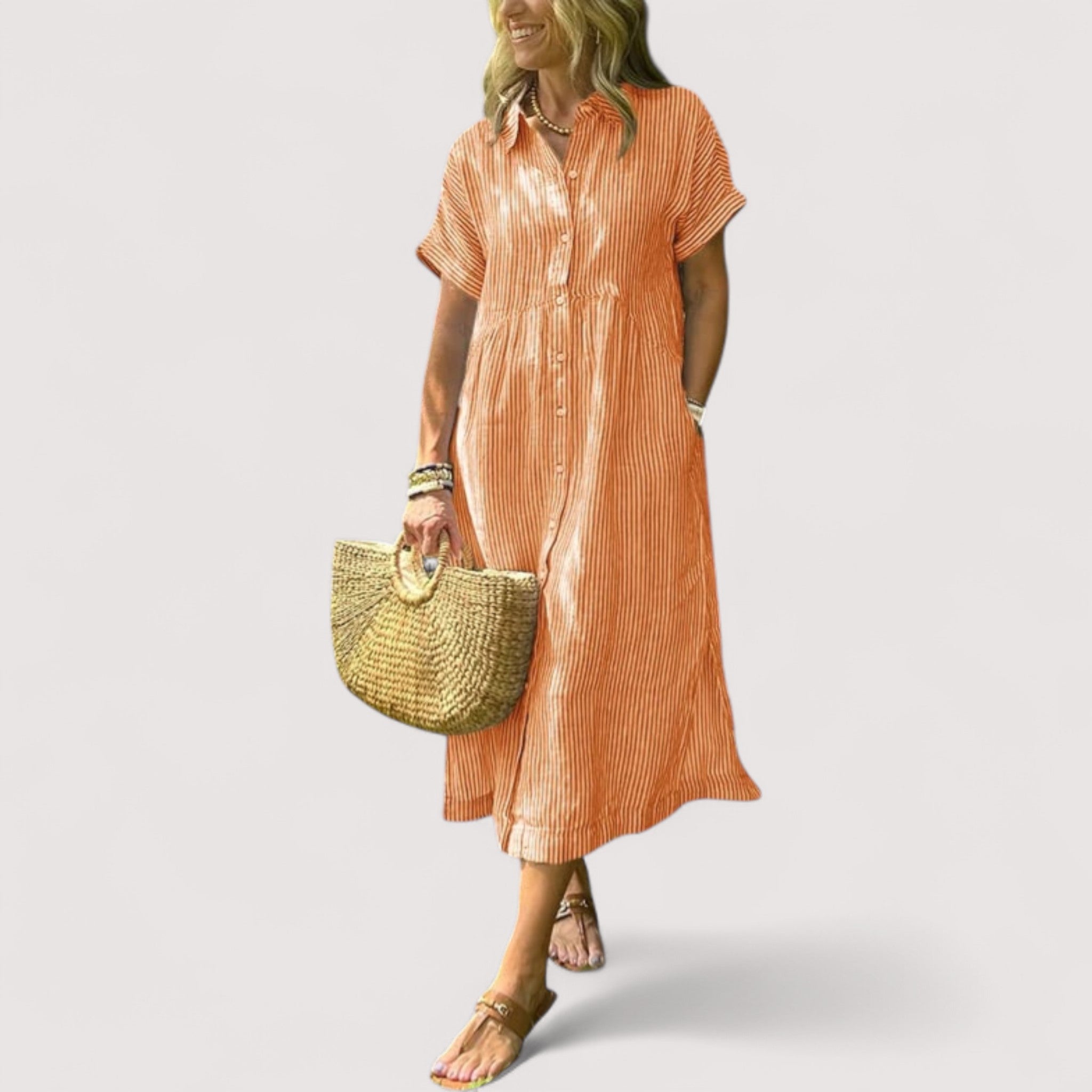 Rea™ | gestreiftes Hemdkleid