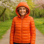 Gebharda – Übergangsjacke in Orange von Amora Bern, Ansicht 2