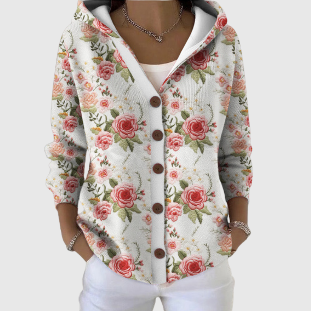 Magdalena – Bequemer Strickcardigan mit Kapuze von Amora Bern