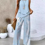 Ovelynra™ | Ärmelloses Oberteil und Hose mit weitem Bein Set