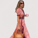 Sif™ | Elegantes Rosa Maxikleid