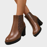 Osburga – Lederschuhe mit breitem Absatz von Amora Bern, Ansicht 7