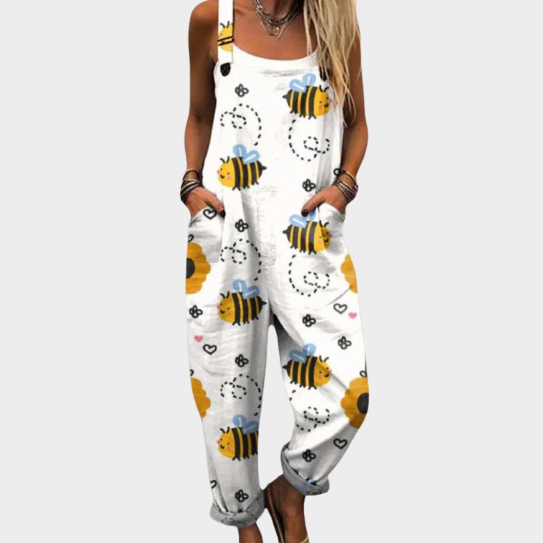 Bequeme Bequeme Bedruckte Overall, Vorderansicht