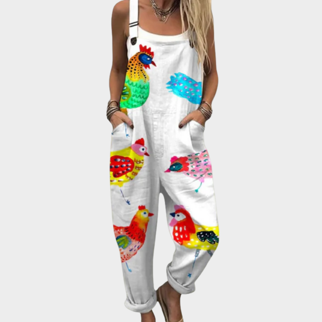 Bequeme Bequeme Bedruckte Overall, Vorderansicht