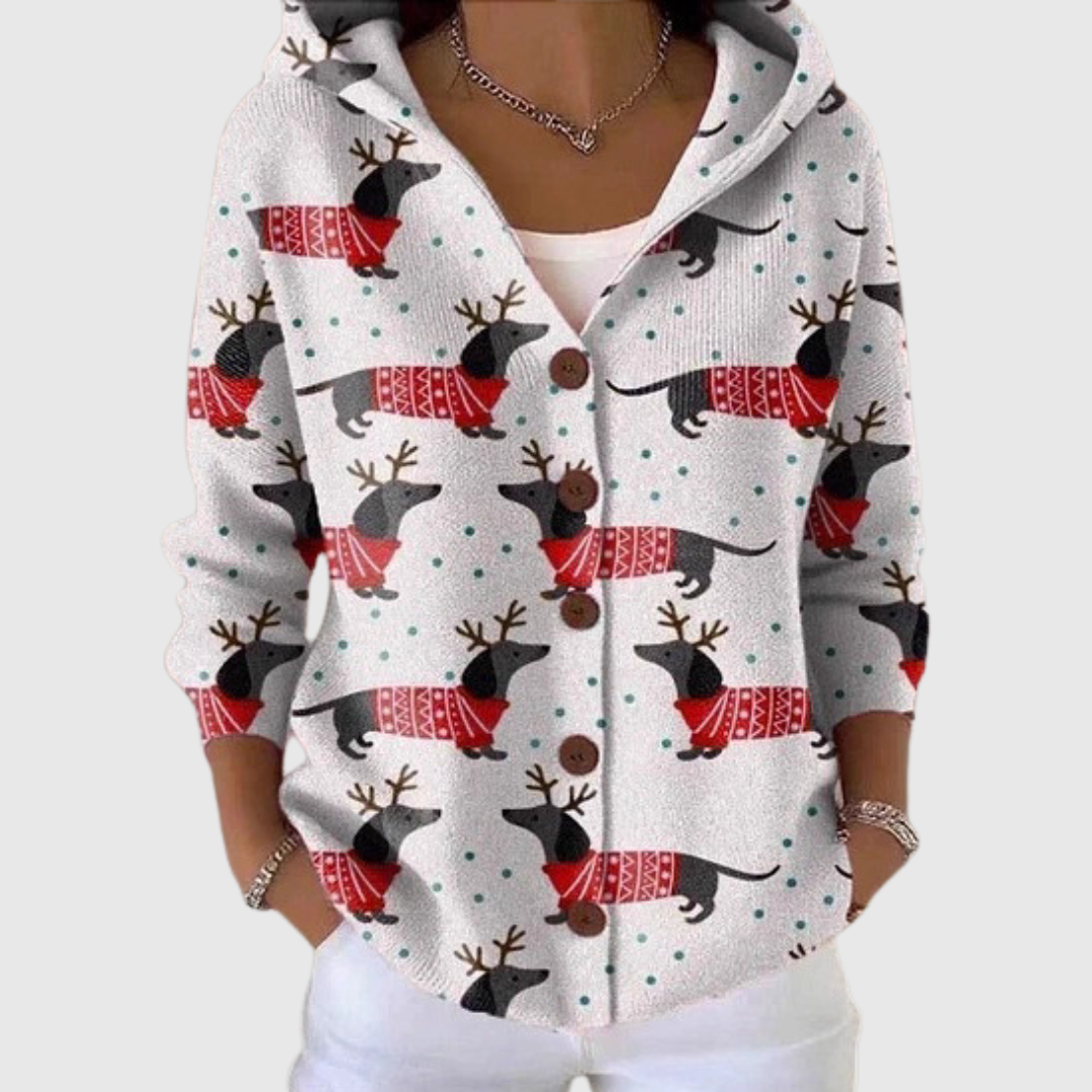Katharina – Bequemer Strickcardigan mit Kapuze von Amora Bern
