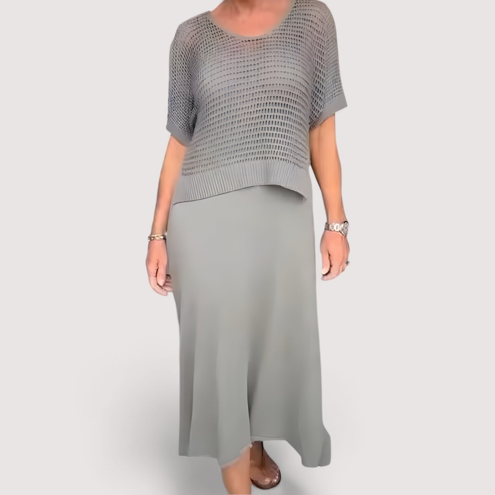 Claudia™ | Sommerkleid mit Strickoberteil