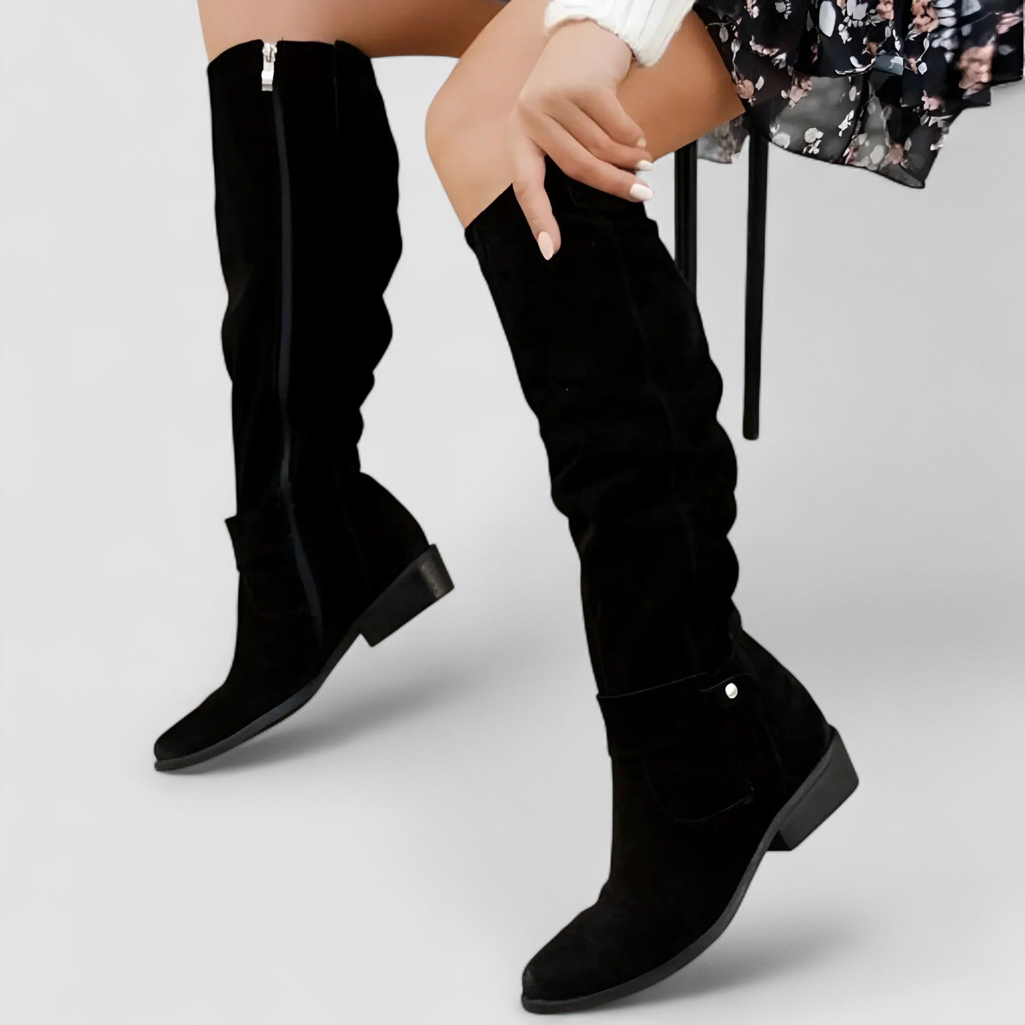 Alberada – Kniehohe Reitstiefel mit gerafftem Schaft von Amora Bern, Ansicht 7