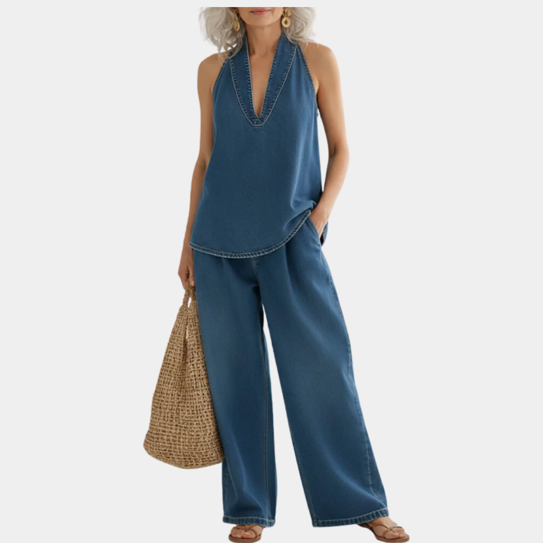 Kunigunde – Zweiteiliges Denim-Set im Vintage-Look von Amora Bern