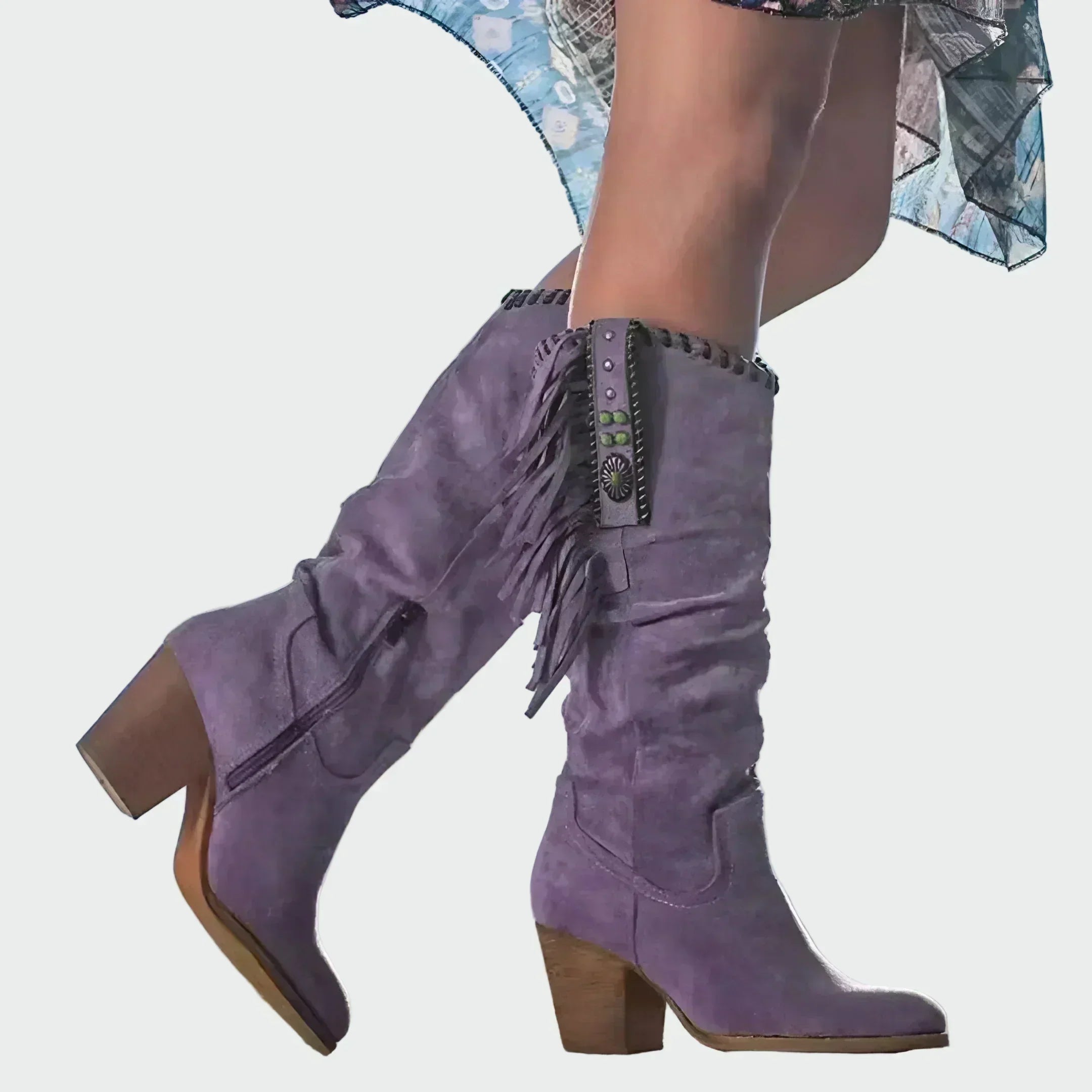 Odilberga – Bequeme Lederstiefeletten im Boho-Stil von Amora Bern, Ansicht 2