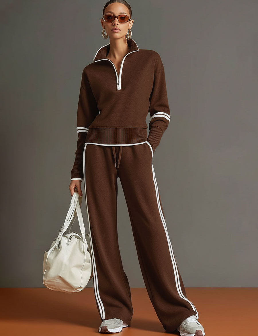Marietta Bluse und Hose mit weiten Beinen, Detailansicht