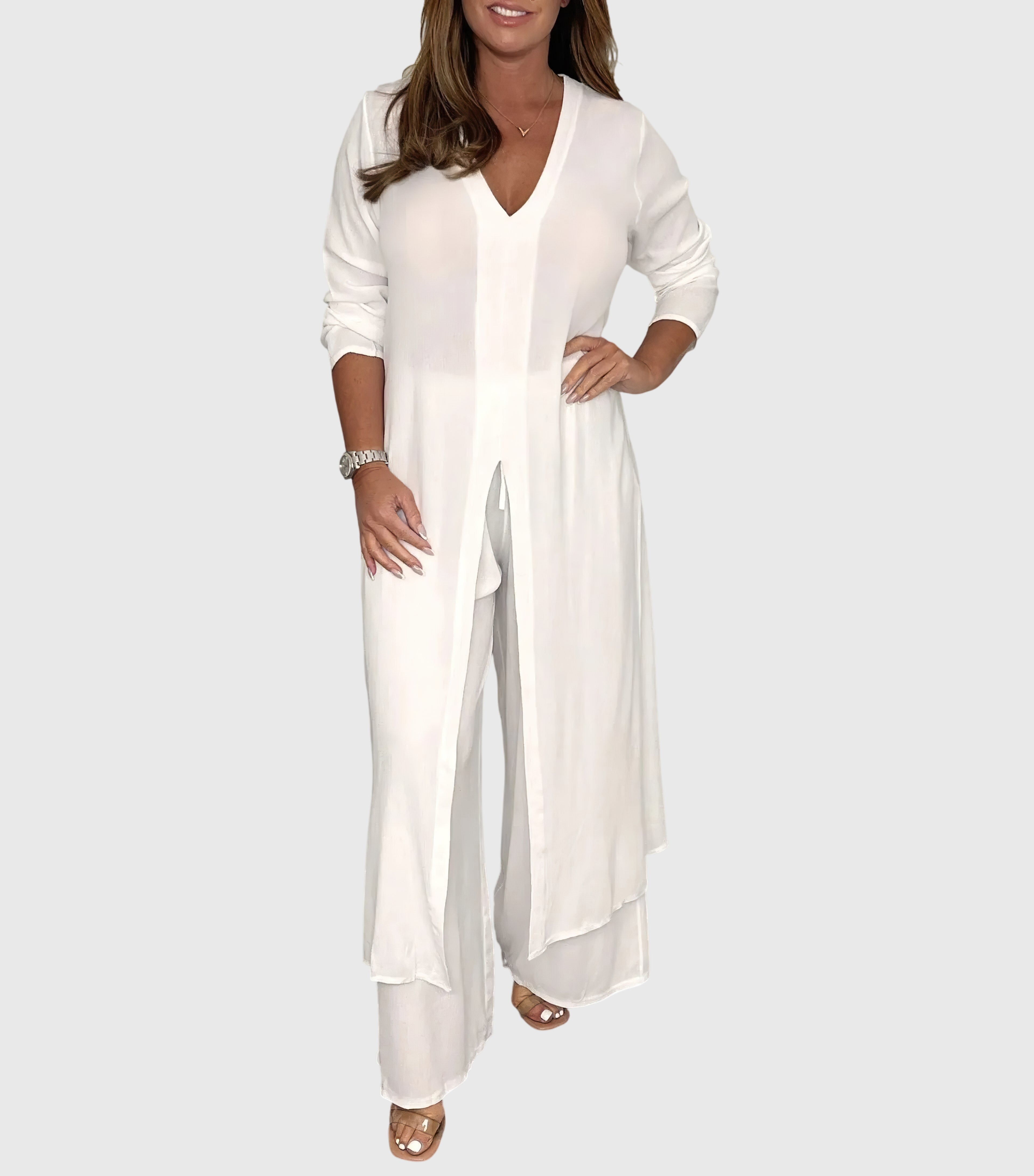 Olivia™ Elegantes zweiteiliges Set, Seitenansicht
