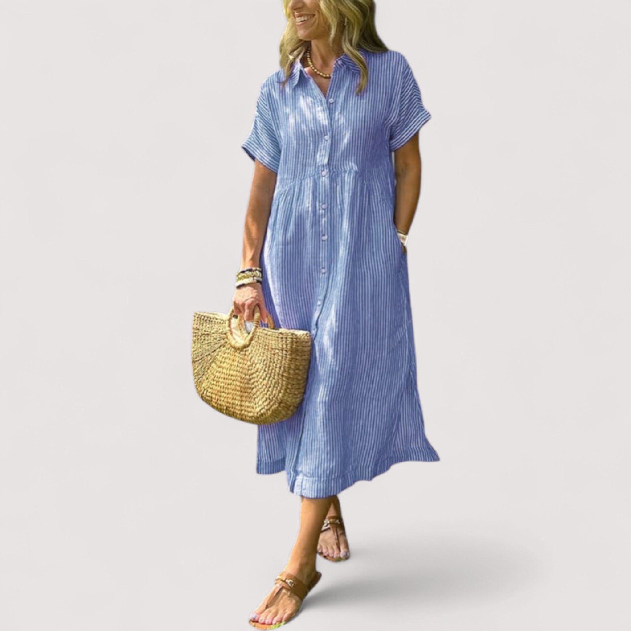 Rea™ | gestreiftes Hemdkleid