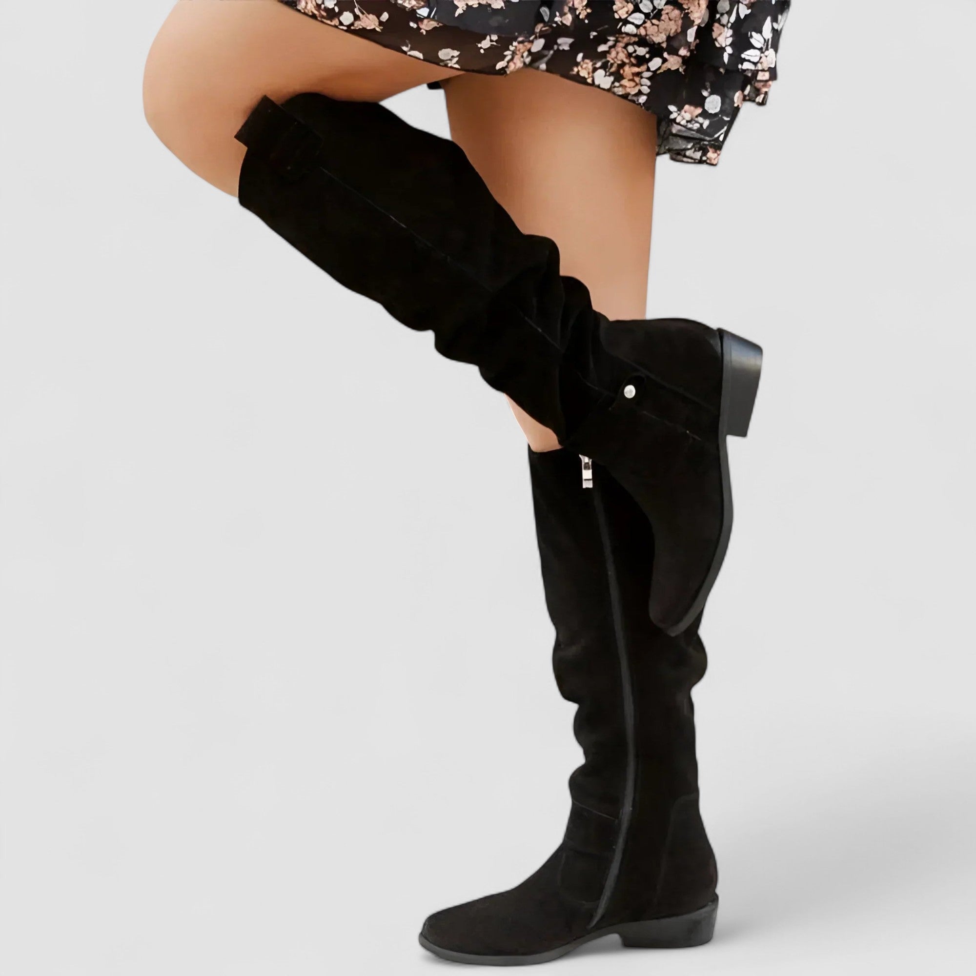 Alberada – Kniehohe Reitstiefel mit gerafftem Schaft von Amora Bern, Ansicht 4