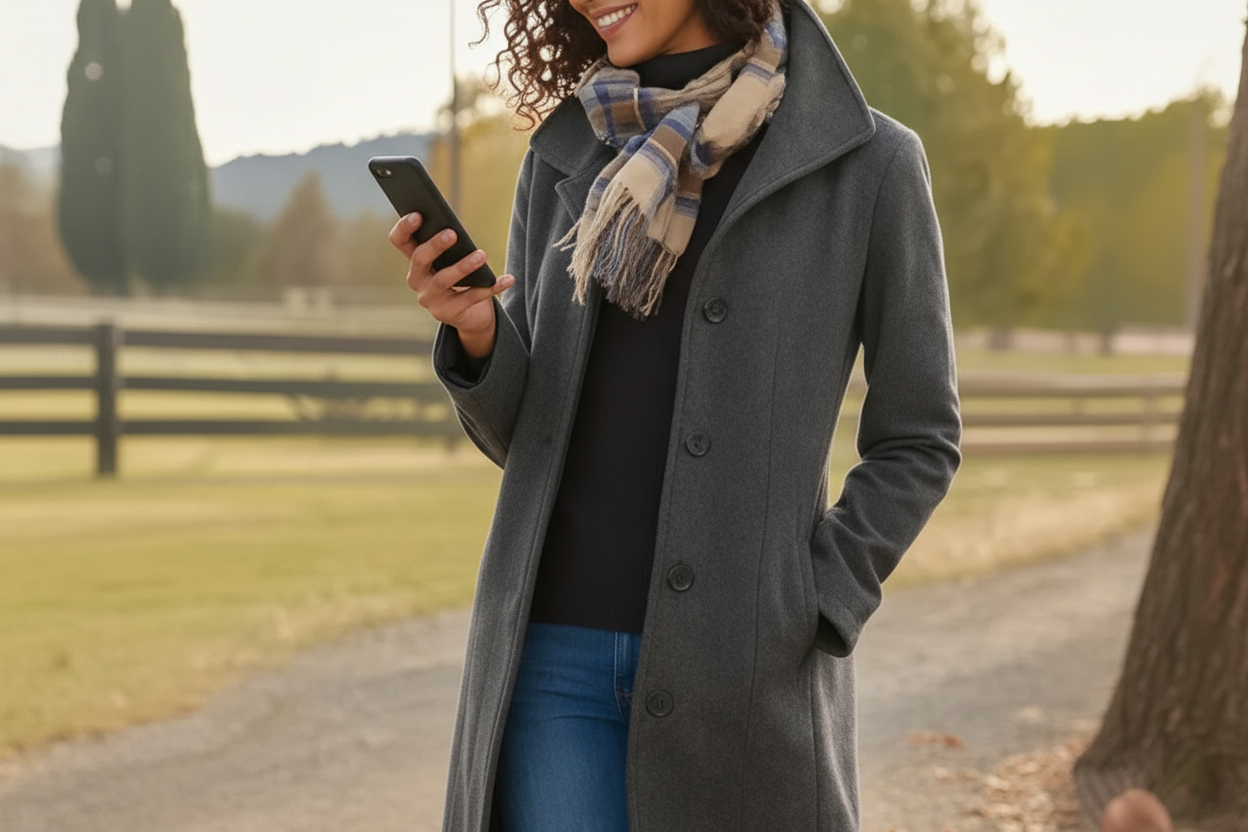 KLASSISCHER LANGER MANTEL