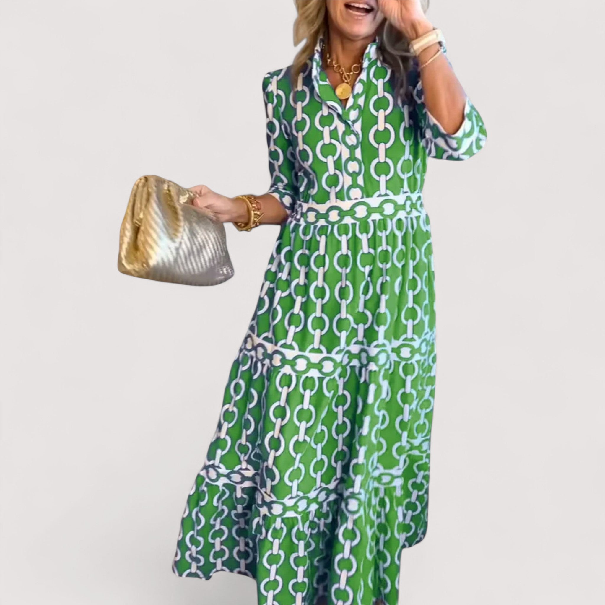 Chiara™ | Midikleid mit Kettenmuster