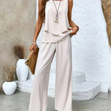 Ovelynra™ | Ärmelloses Oberteil und Hose mit weitem Bein Set