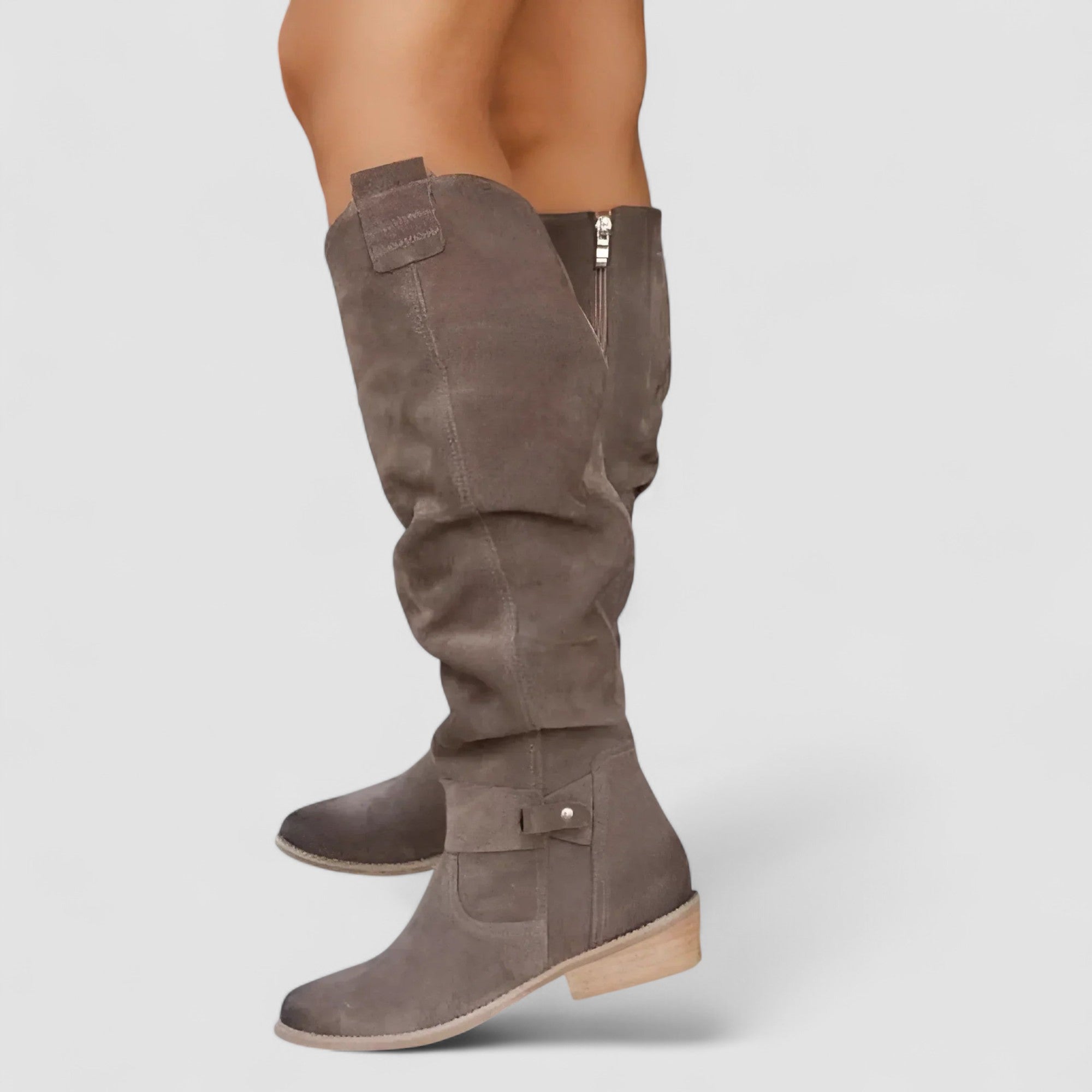 Alberada – Kniehohe Reitstiefel mit gerafftem Schaft von Amora Bern, Ansicht 6