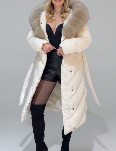 AURELIA | LANGER MANTEL MIT PELZ