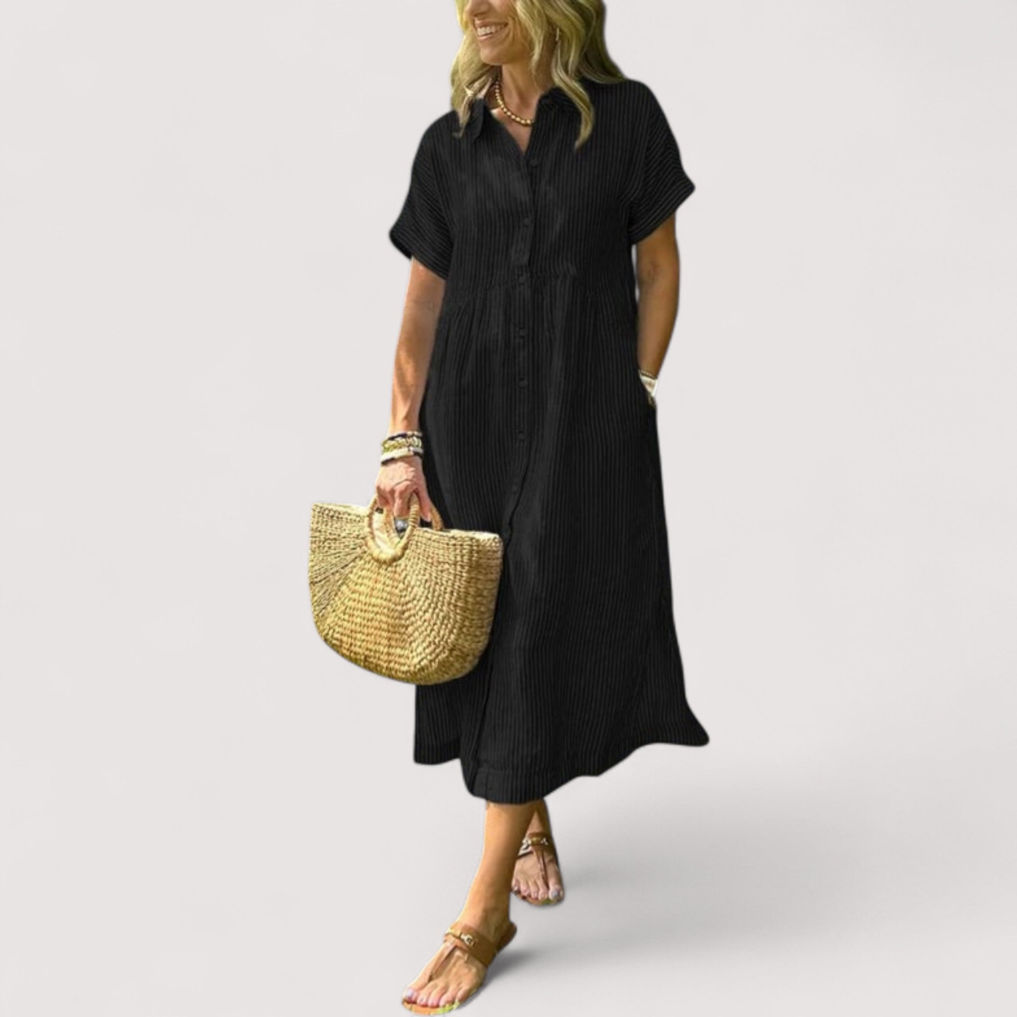 Rea™ | gestreiftes Hemdkleid