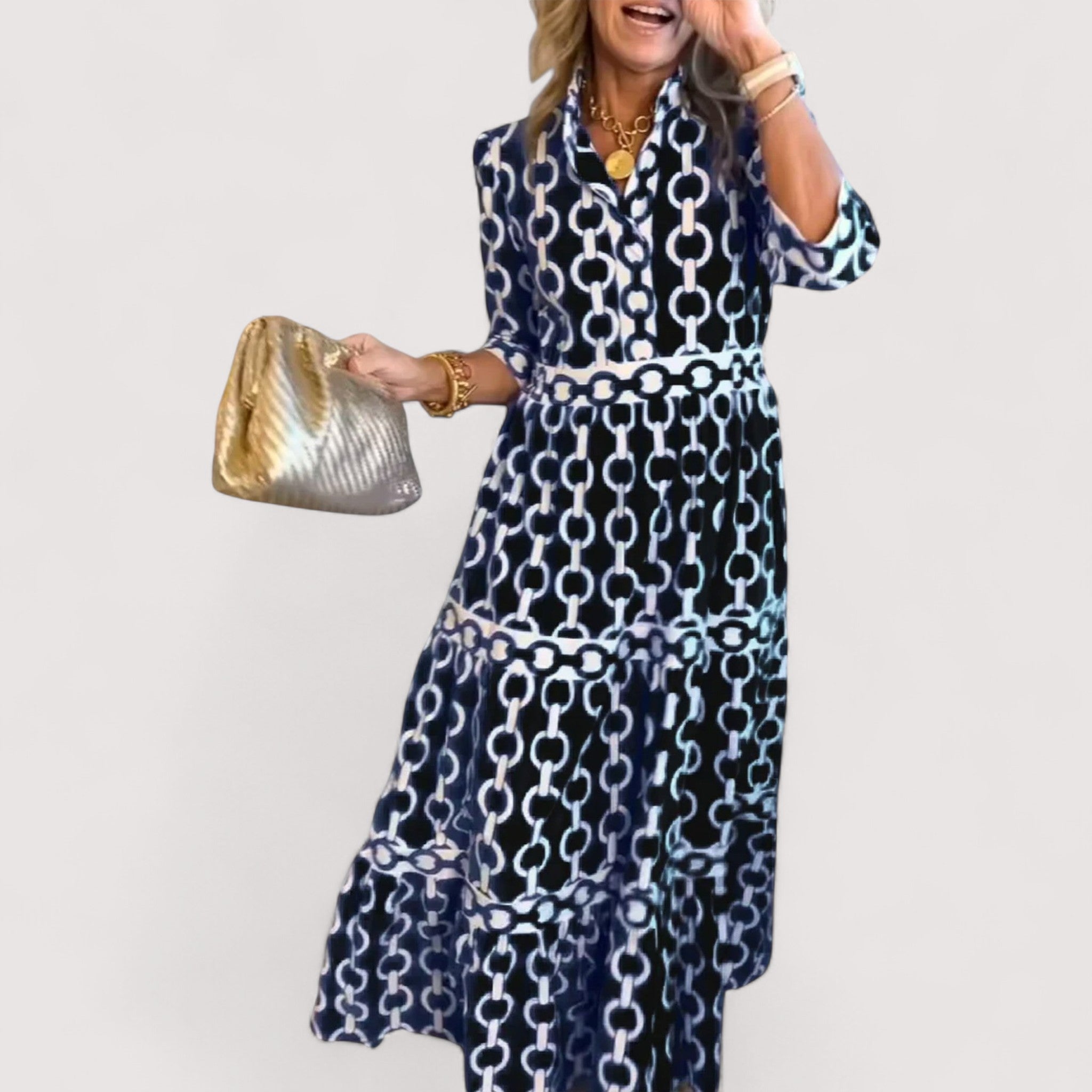 Chiara™ | Midikleid mit Kettenmuster