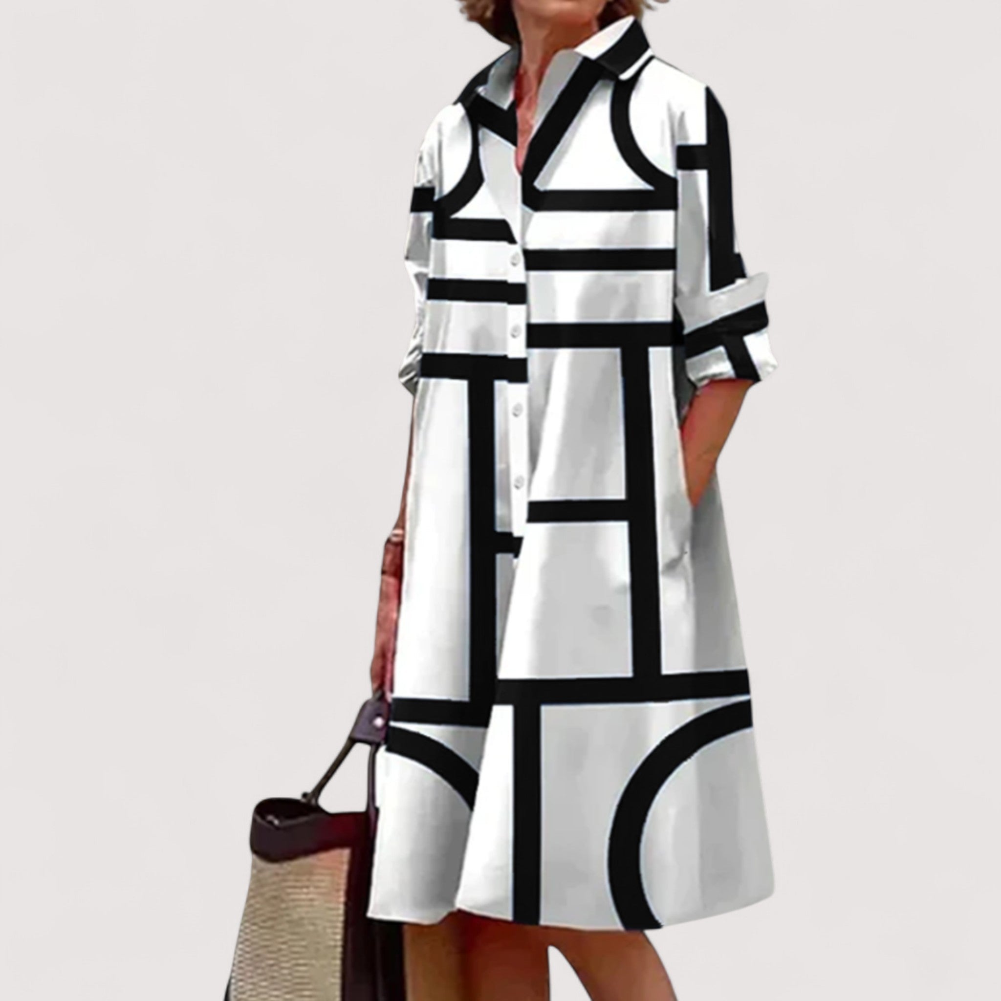 Lili™ | Geometrisches Midikleid