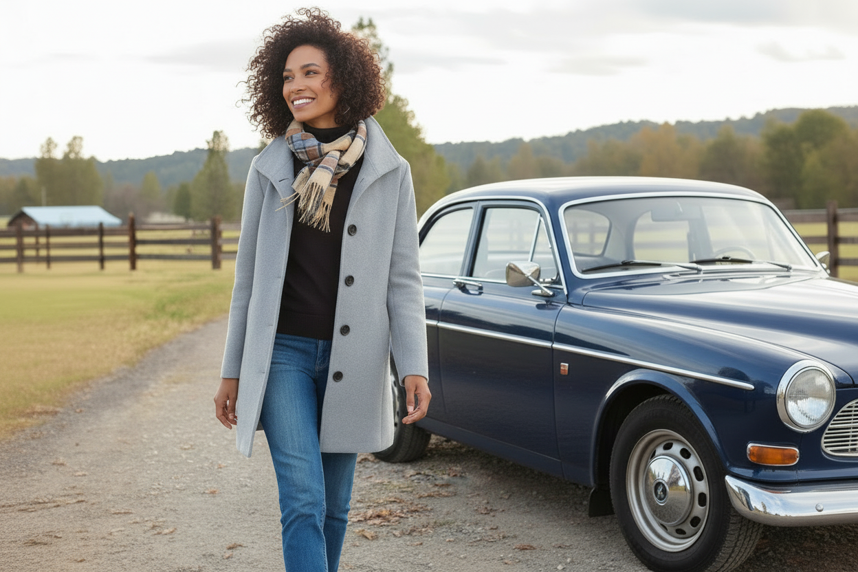 KLASSISCHER LANGER MANTEL