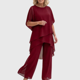 Linda | Anzug mit drapierter Palazzo-Hose