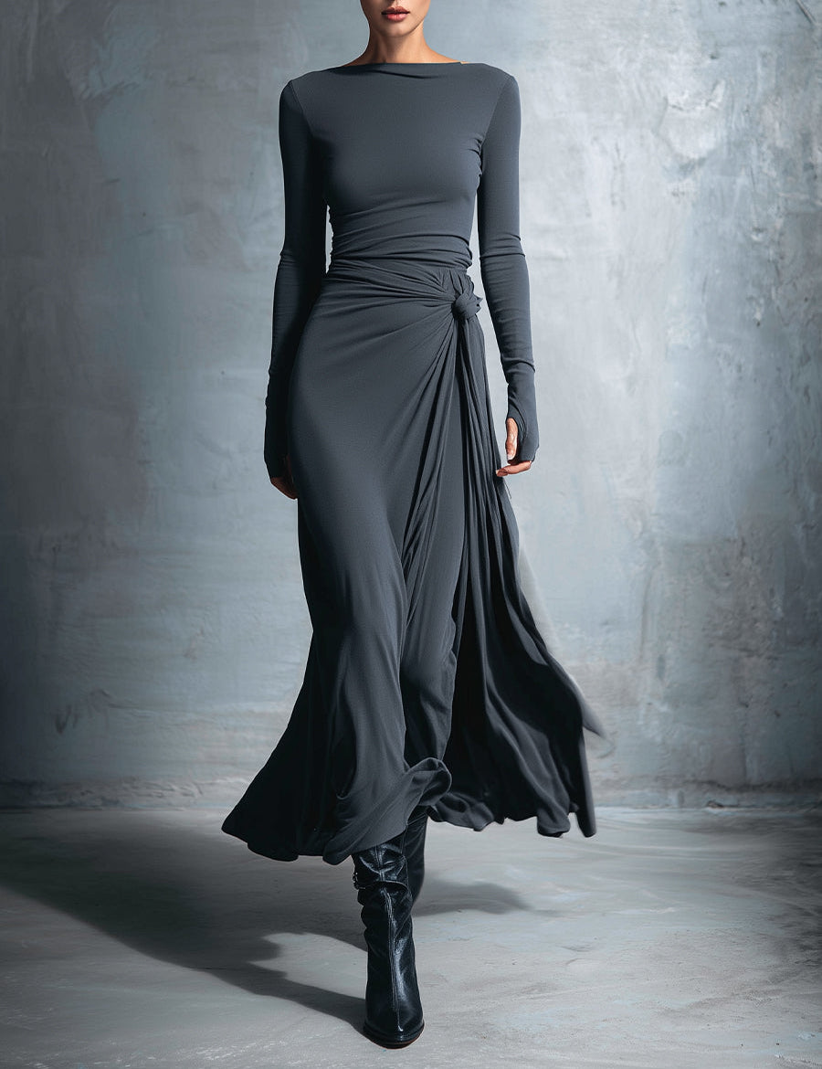 Noémie™ | Maxikleid mit seitlichem Knoten