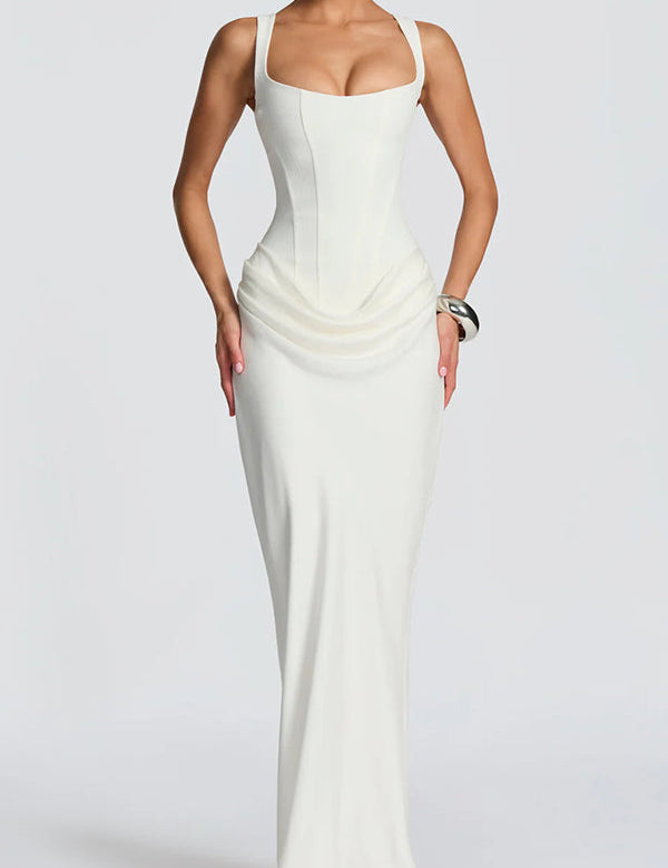 Léa™ | Maxikleid mit quadratischem Ausschnitt