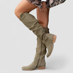 Alberada – Kniehohe Reitstiefel mit gerafftem Schaft von Amora Bern, Ansicht 3