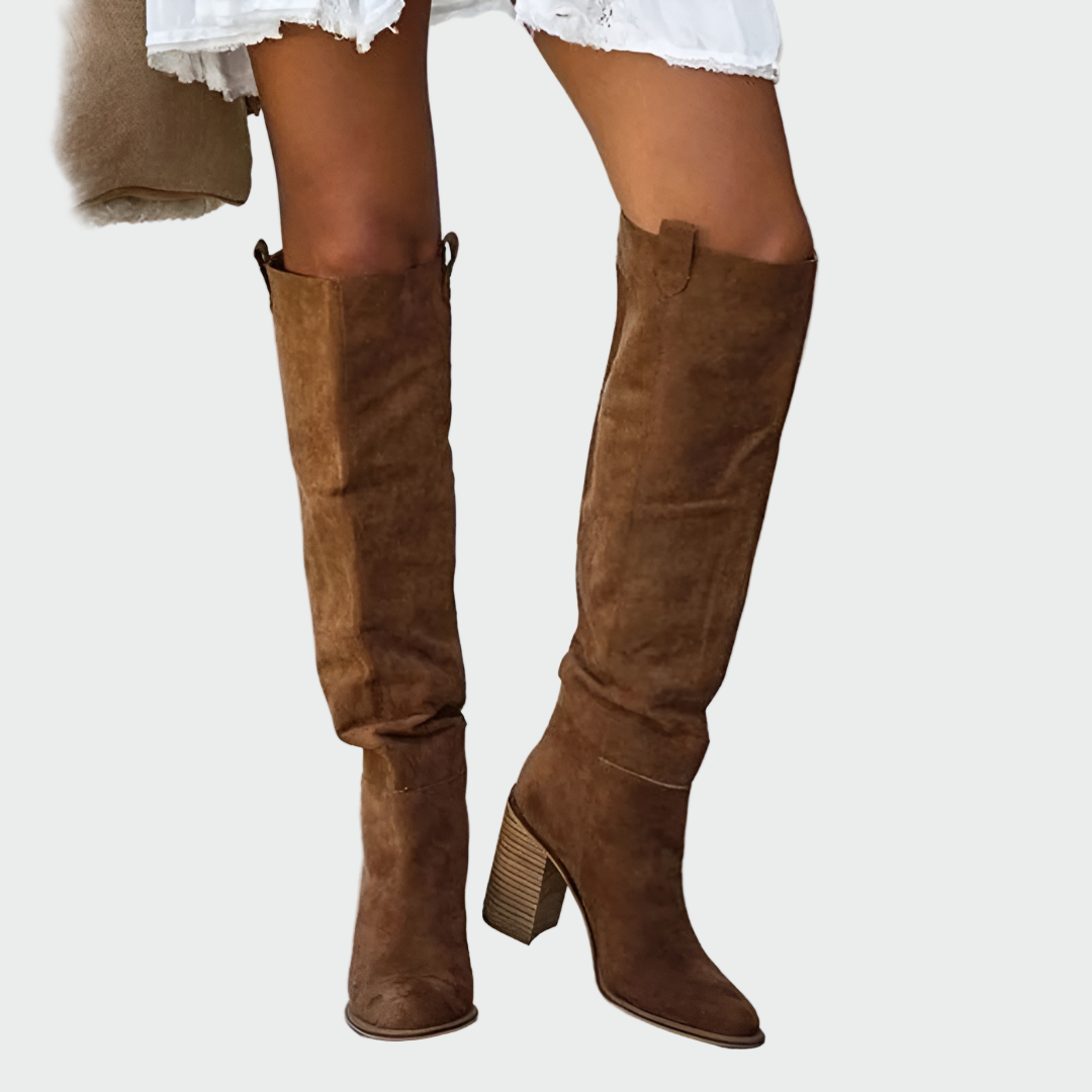 Liutberga – Kniehohe orthopädische Lederstiefel von Amora Bern