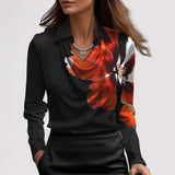 Charlotte™ | Bluse aus Satin mit V-Ausschnitt