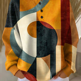 Lærke™ - Waffelpullover mit geometrischem Muster