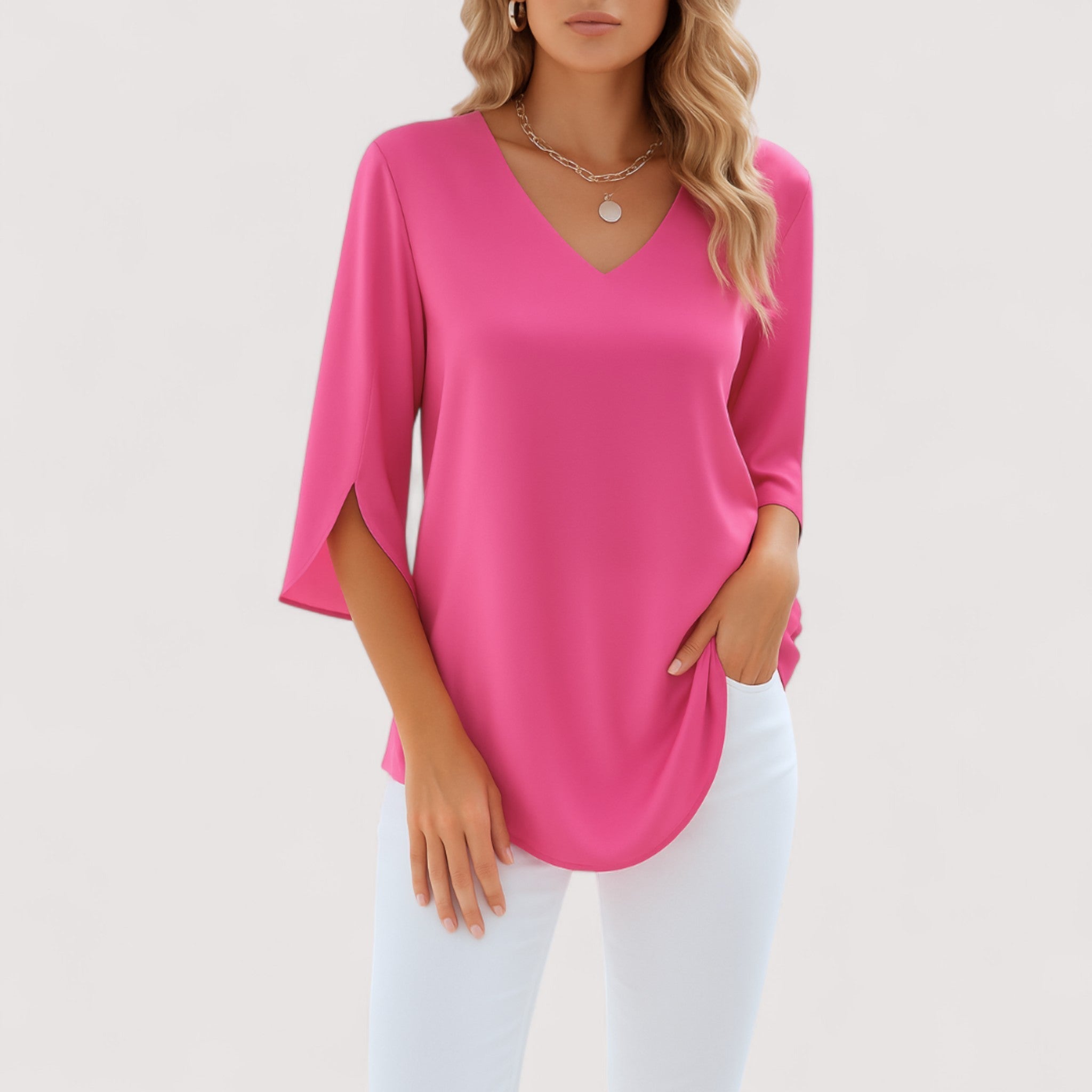 Leonie™ | V-Ausschnitt-Bluse
