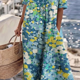 Elena™ | Elegantes geblümtes Sommerkleid in Midi-Länge