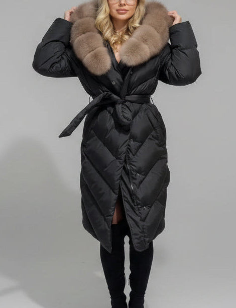 AURELIA | LANGER MANTEL MIT PELZ