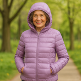 Friedrun – Übergangsjacke in Violett von Amora Bern, Ansicht 2