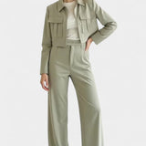 Edelgund – Kurze Jacke & weite Hose Set von Amora Bern, Ansicht 4