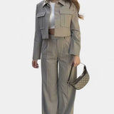 Edelgund – Kurze Jacke & weite Hose Set von Amora Bern, Ansicht 7