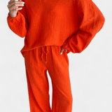 Eberhild – Lockeres Langarm-Oberteil & weite Hose Set von Amora Bern, Ansicht 4