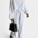 Eberhild – Lockeres Langarm-Oberteil & weite Hose Set von Amora Bern, Ansicht 8